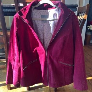 Bordeaux Women's Utility Jacket in Rich Burgundy